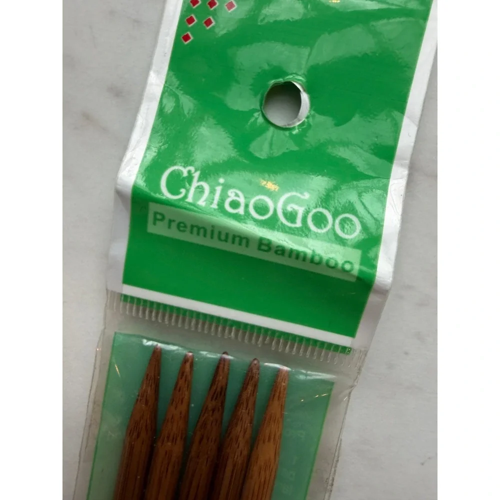 ChiaoGoo Knitter's Pride Clover Knitting DPN Needles Mixed Sizes Bamboo Lot of 3